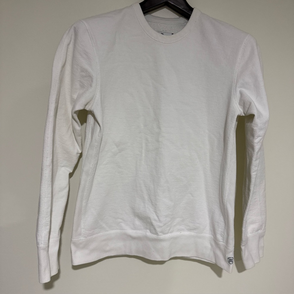 Men’s Reigning Champ white crewneck sweatshirt size small made in Canada EUC
